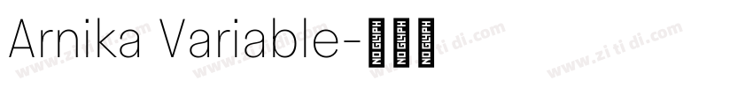 Arnika Variable字体转换